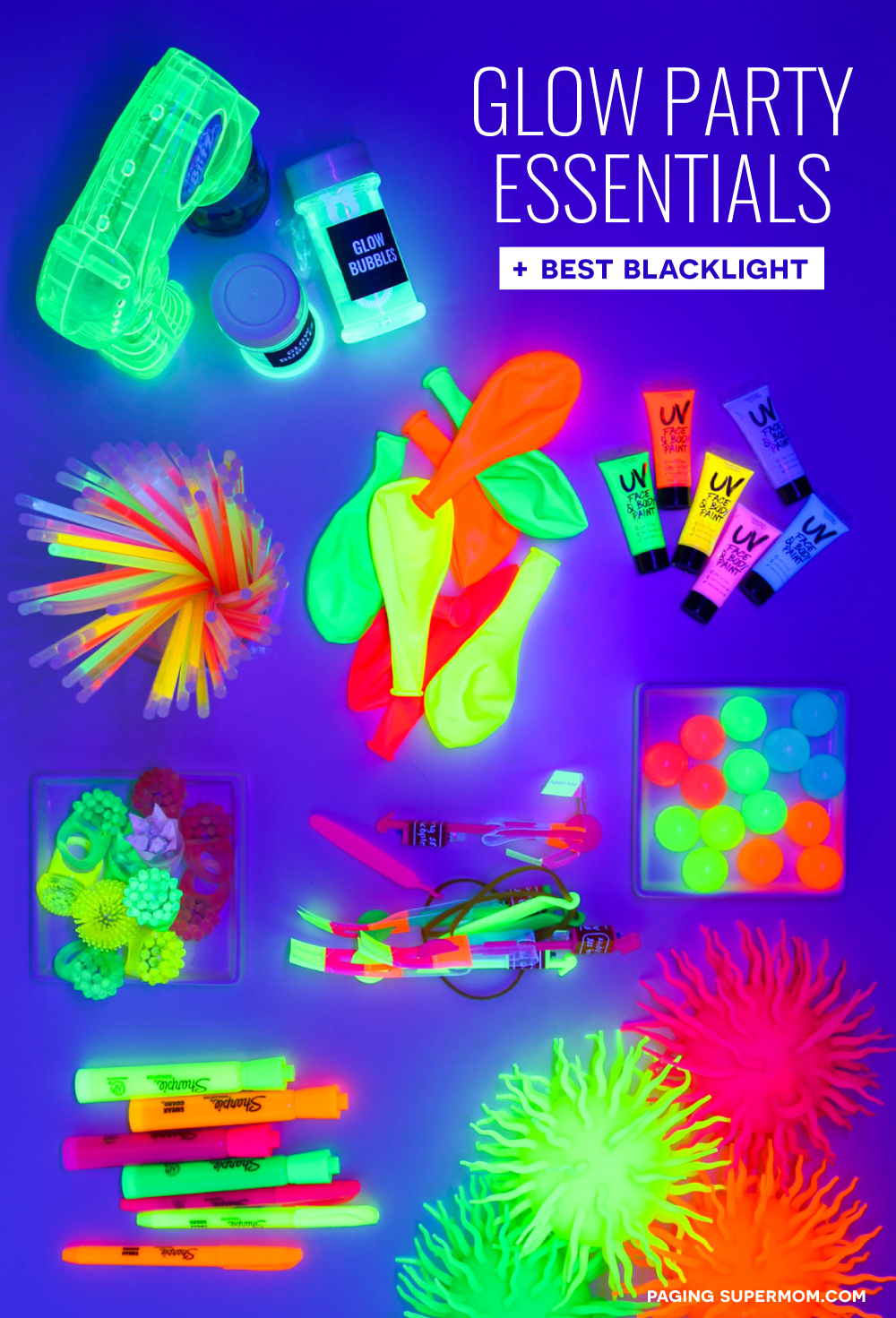 GLOW PARTY WITH BLACK LIGHTS